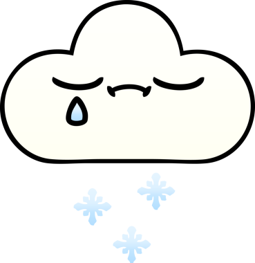 Bir insan tarafından çizilen kar bulutunun gölgeli çizimi