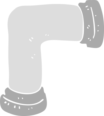 Bir insan tarafından çizilen borunun düz renk çizimi