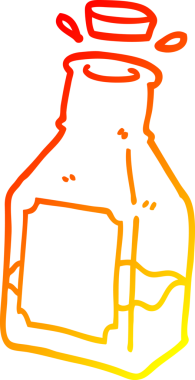 Bir insan tarafından çizilmiş sürahide bir çizgi film şeridi çizimi.