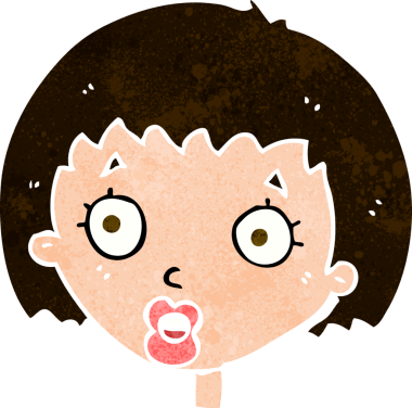 Bir insan tarafından çizilmiş bir kadın yüzü.