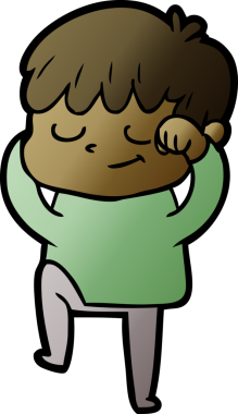 Bir insan tarafından çizilmiş mutlu çocuk çizgi filmi.