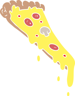 bir insan tarafından çizilmiş karalama pizza dilimi