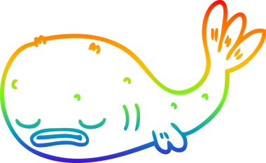 gökkuşağı gradyan çizgisi bir insan tarafından çizilmiş karikatür balığı çizimi