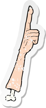 Bir insan tarafından çizilmiş bir çizgi filmin gerilimli çıkartması.