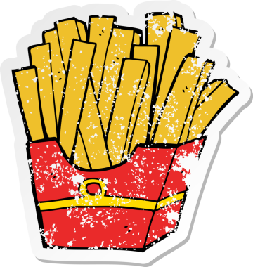 Bir insan tarafından çizilmiş çizgi film kızartıcısının sıkıntılı çıkartması.