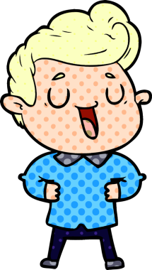 Bir insan tarafından çizilmiş mutlu çizgi film adamı.