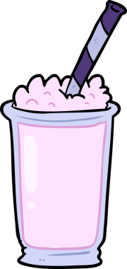 bir insan tarafından çizilmiş karikatür milkshake