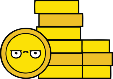 Bir insan tarafından çizilmiş sevimli bozuk para karikatürü.