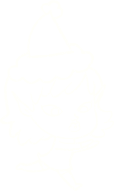 Bir insan tarafından çizilen Noel Elf Tebeşiri