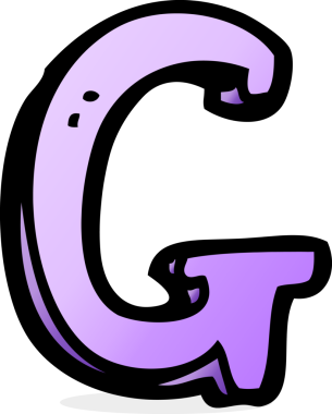 Bir insan tarafından çizilmiş G harfi.