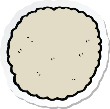 Bir insan tarafından çizilmiş karikatür bisküvisi.