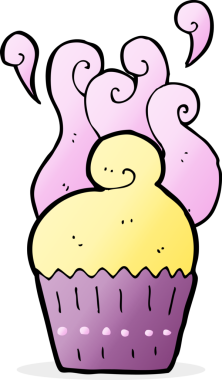 Bir insan tarafından çizilmiş bir kek.