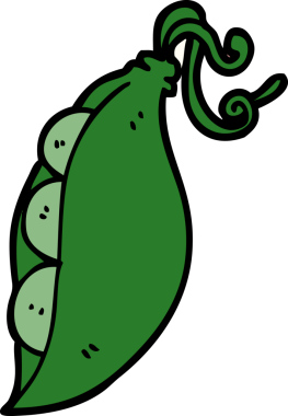 Bir insan tarafından çizilmiş bezelye karalaması.