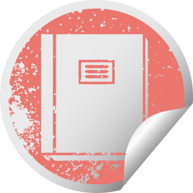 Bir insan tarafından çizilmiş çalışma kitabının sıkıntılı, dairesel soyma etiketi.