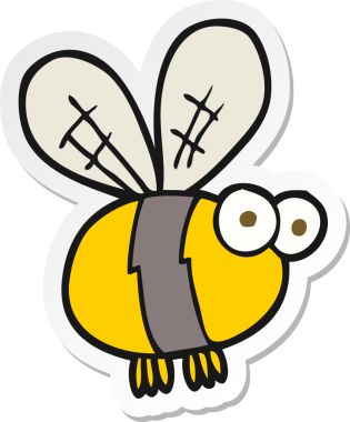 Bir insan tarafından çizilmiş çizgi film etiketi.