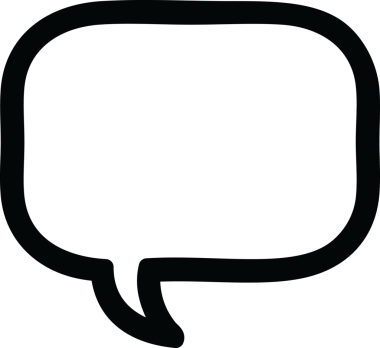 bir insan tarafından çizilmiş konuşma balonu simgesi