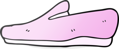 Bir insan tarafından çizilmiş serbest çizim terlik.