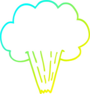 Bir insan tarafından çizilmiş soğuk hava rüzgarının çizgi çizimi.