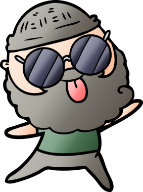 Bir insan tarafından çizilmiş sakallı bir adam.