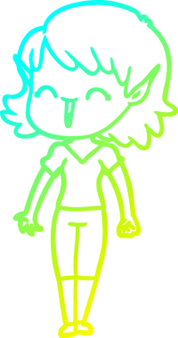 Bir insan tarafından çizilmiş soğuk gradyan çizgi çizimi.