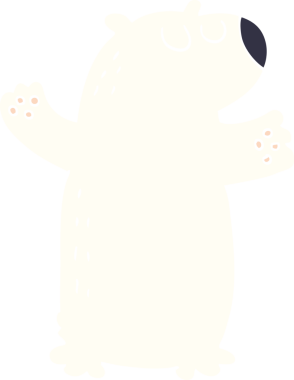 Bir insan tarafından çizilmiş kutup ayısı karalaması.