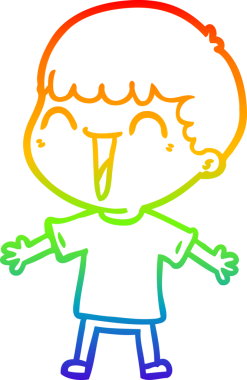 Bir insan tarafından çizilmiş mutlu bir adamın çizgi çizimi.