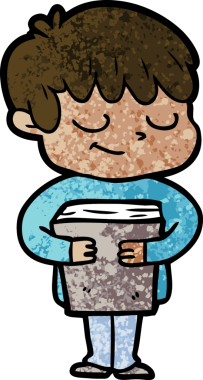 Bir insan tarafından çizilmiş mutlu çocuk çizgi filmi.