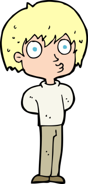 Bir insan tarafından çizilmiş çizgi film çocuğu etkiledi.