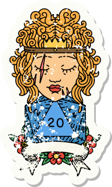 Retro Dövme Tarzı İnsan Barbarlığı Bir insan tarafından çizilmiş 20 zar ile