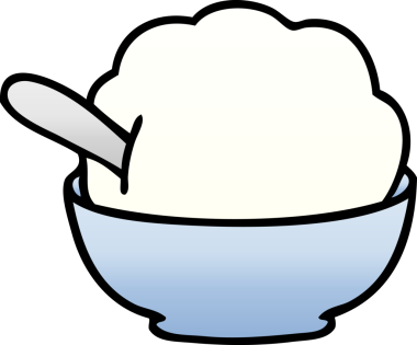 Bir insan tarafından çizilmiş gölgeli dondurma kasesi.