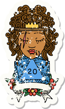 Retro Dövme Tarzı İnsan Barbarlığı Bir insan tarafından çizilmiş 20 zar ile