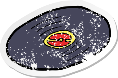 Bir insan tarafından çizilmiş bir karikatür plağının gerilimli yapıştırması.