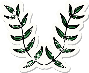 Bir insan tarafından çizilmiş defne defne defne dövmesi.