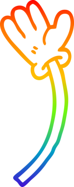 gökkuşağı gradyan çizgi çizimi bir insan tarafından çizilmiş el hareketi