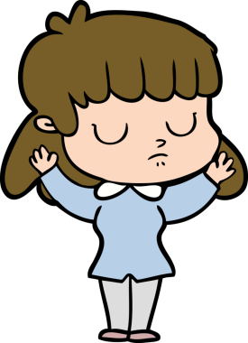 Bir insan tarafından çizilmiş ilgisiz bir kadın çizgi filmi.