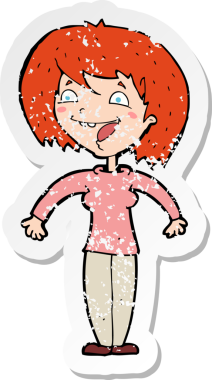 Bir insan tarafından çizilmiş heyecanlı bir karikatürün gerilimli yapıştırması.