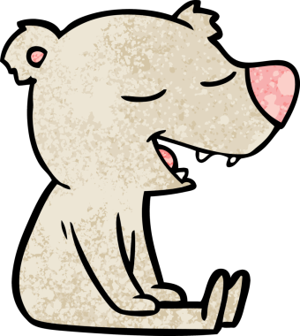 Bir insan tarafından çizilmiş çizgi film ayısı.