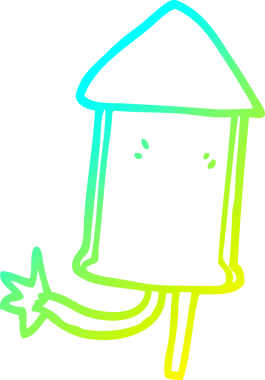 Bir insan tarafından çizilmiş bir havai fişek çizgi çizimi.