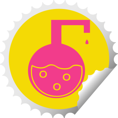 Bir insan tarafından çizilmiş bilimsel bir deneyin dairesel kabuk soyma etiketi.