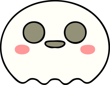 Bir insan tarafından çizilmiş şirin, ürkütücü bir hayaletin karikatürü.