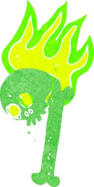 Bir insan tarafından çizilmiş bir cadılar bayramı kemik numarası.