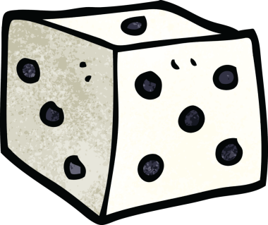 karikatür klasik zar bir insan tarafından çizildi