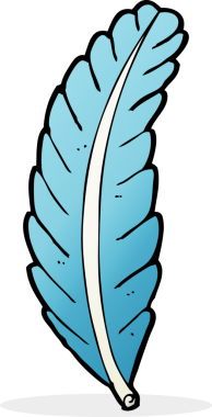 bir insan tarafından çizilmiş karikatür tüyü