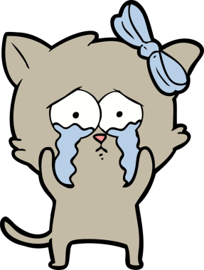 Bir insan tarafından çizilmiş çizgi film kedisi.