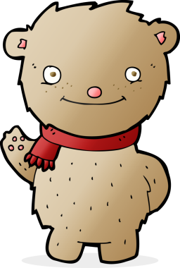 Bir insan tarafından çizilmiş oyuncak ayı.