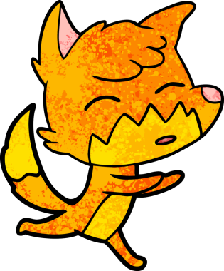 bir insan tarafından çizilmiş tilki çizgi filmi