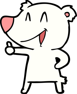 Bir insan tarafından çizilmiş kutup ayısı karikatürü