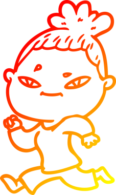 Bir insan tarafından çizilmiş bir karikatür kadın çizimi