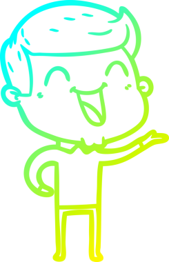 Bir insan tarafından çizilmiş bir çizgi film karakterinin soğuk çizgi çizimi.