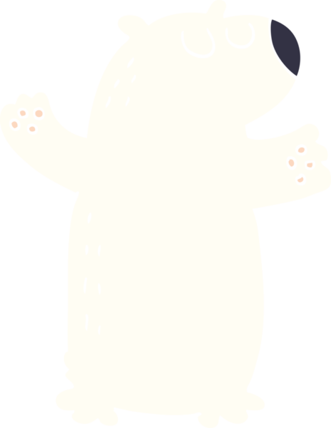 Bir insan tarafından çizilmiş kutup ayısı karalaması.